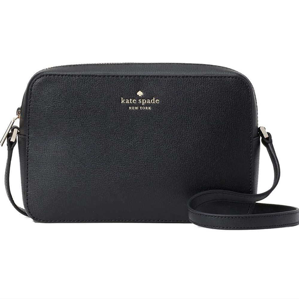 Kate Spade Harper crossbody camera bag black refined grained leather (Used)